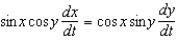 <strong>Differentiate with respect to t (x and y are functions of t).</strong> A) B) C) D) E)