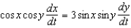 <strong>Differentiate with respect to t (x and y are functions of t).</strong> A) B) C) D) E)