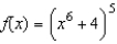 Find the derivative of the algebraic function   .