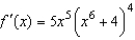 <strong>Find the derivative of the algebraic function .</strong> A) B) C) D) E)