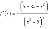 <strong>Use the Quotient Rule to differentiate the function .</strong> A) B) C) D) E)