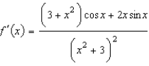 <strong>Use the Quotient Rule to differentiate the function .</strong> A) B) C) D) E)