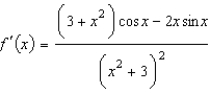 <strong>Use the Quotient Rule to differentiate the function .</strong> A) B) C) D) E)