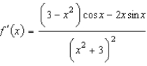 <strong>Use the Quotient Rule to differentiate the function .</strong> A) B) C) D) E)