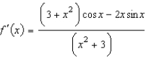<strong>Use the Quotient Rule to differentiate the function .</strong> A) B) C) D) E)