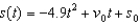 A projectile is shot upwards from the surface of the earth with an initial velocity of 108 meters per second. The position function is   . What is its velocity after 7 seconds?