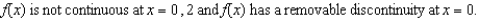 <strong>Find the x-values (if any) at which is not continuous.</strong> A) B) C) D) E)