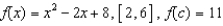 Find the value of c guaranteed by the Intermediate Value Theorem.