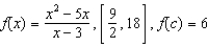 Find the value of c guaranteed by the Intermediate Value Theorem.