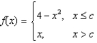 Find all values of c such that is continuous on .