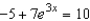 Solve the following equation for   .  