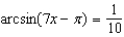 Solve the following equation for   .  