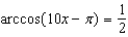 Solve the following equation for   .  