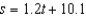 <strong>In an experiment, students measured the speed s (in meters per second) of a falling object t seconds after it was released. The results are shown in the table below. Use the regression capabilities of a graphing utility to find a linear model for the data. Round all numerical values in your answer to one decimal place. </strong> A) B) C) D) E)