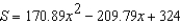 <strong>Students in a lab measured the breaking strength S (in pounds) of wood 2 inches thick, x inches high, and 12 inches long. The results are shown in the table below. Use the regression capabilities of a graphing utility to fit a quadratic model to the data. Round the numerical values in your answer to two decimal places, where applicable. </strong> A) B) C) D) E)