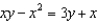Determine whether y is a function of x.  