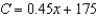 <strong>A company reimburses its sales representatives per day for lodging and meals plus ¢ per mile driven. Write a linear equation giving the daily cost to the company in terms of , the number of miles driven. Round the numerical values in your answer to two decimal places, where applicable.</strong> A) B) C) D) E)