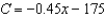<strong>A company reimburses its sales representatives per day for lodging and meals plus ¢ per mile driven. Write a linear equation giving the daily cost to the company in terms of , the number of miles driven. Round the numerical values in your answer to two decimal places, where applicable.</strong> A) B) C) D) E)