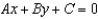 Find the distance between the point   and line   using the formula,   for the distance between the point   and the line   .