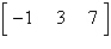 <strong>Determine the order of the matrix. </strong> A) 1 × 1 B) 3 C) 3 × 3 D) 3 × 1 E) 1 × 3