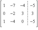<strong>Write the augmented matrix for the system of linear equations. </strong> A) B) C) D) E)