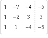 <strong>Write the augmented matrix for the system of linear equations. </strong> A) B) C) D) E)