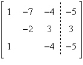<strong>Write the augmented matrix for the system of linear equations. </strong> A) B) C) D) E)