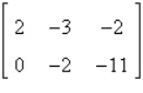 <strong>Fill in the blank using elementary row operations to form a row-equivalent matrix. </strong> A) B) C) D) E)
