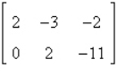 <strong>Fill in the blank using elementary row operations to form a row-equivalent matrix. </strong> A) B) C) D) E)