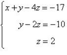 <strong>Determine whether the two systems of linear equations yield the same solutions. If so, find the solutions using matrices. </strong> A) x = -3, y = -6, z = 2 B) The systems yield different solutions. C) x = 3, y = 2, z = -3 D) x = 3, y = 6, z = 2 E) x = -6, y = 2, z = -3