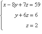 <strong>Determine whether the two systems of linear equations yield the same solutions. If so, find the solutions using matrices. </strong> A) x = -3, y = -6, z = 2 B) The systems yield different solutions. C) x = 3, y = 2, z = -3 D) x = 3, y = 6, z = 2 E) x = -6, y = 2, z = -3