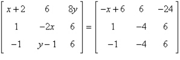 <strong>Find x and y. </strong> A) x = -3, y = 3 B) x = 3, y = -4 C) no solution D) x = 2, y = -3 E) x = 2, y = -4