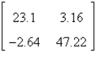 <strong>Use the matrix capabilities of a graphing utility to evaluate the expression. </strong> A) B) C) D) not possible E)