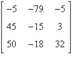 <strong>Use the matrix capabilities of a graphing utility to find AB, if possible. </strong> A) B) C) D) E) not possible