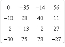 <strong>Use the matrix capabilities of a graphing utility to find AB, if possible. </strong> A) B) C) D) not possible E)