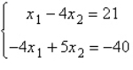 Write the system of linear equations as a matrix equation AX = B, and use Gauss-Jordan elimination on the augmented matrix to solve for the matrix X. Show all your work.
