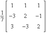 <strong>Find the inverse of the matrix .</strong> A) B) C) D) E)