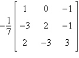 <strong>Find the inverse of the matrix .</strong> A) B) C) D) E)