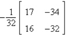 <strong>Find the inverse of the matrix (if it exists).</strong> A) does not exist B) C) D) E)