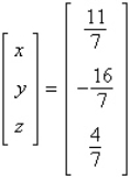 <strong>Solve the system of linear equations using the inverse matrix .</strong> A) B) C) D) E)