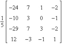 <strong>Solve the system of linear equations using the inverse matrix .</strong> A) B) C) D) E)