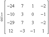 <strong>Solve the system of linear equations using the inverse matrix .</strong> A) B) C) D) E)