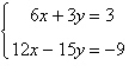 Solve the system of linear equations using an inverse matrix.