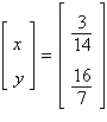 <strong>Solve the system of linear equations using an inverse matrix.</strong> A) B) C) D) E)