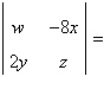 <strong>Evaluate the determinant of the matrix below to determine which of the following makes the equation true. </strong> A) B) C) D) E)