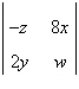 <strong>Evaluate the determinant of the matrix below to determine which of the following makes the equation true. </strong> A) B) C) D) E)