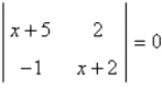 <strong>Solve for x given the following equation involving a determinant. </strong> A) B) C) D) E)