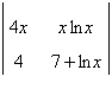 <strong>Evaluate the determinant in which the entries are functions.</strong> A) B) C) D) E)
