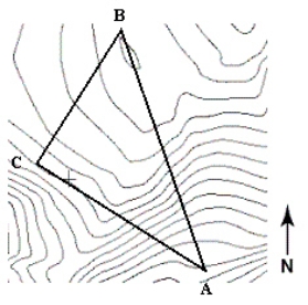 <strong>You inherited a triangular piece of property after your Uncle Izzy passed away. You want to know the size of land, so you step it off to estimate the square footage. From the southernmost vertex A, you travel north 220 feet then west 280 feet (for vertex C), and from the southernmost vertex A, you travel 520 feet north then 110 feet west (for vertex B). Use a graphing utility to approximate the number of square feet of land that you have inherited. </strong> A) 16,500 square feet B) 60,700 square feet C) 84,900 square feet D) 59,400 square feet E) 2200 square feet