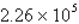 <strong>Write the following number in scientific notation. 226,000</strong> A) B) C) D) E)